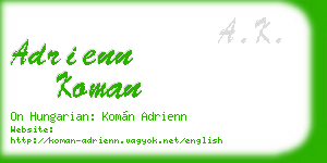 adrienn koman business card